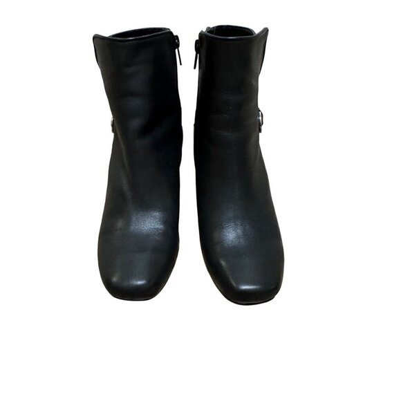 Bella-Vita Womens Black Leather Ankle Boots Sz 8WW - Picture 3 of 9